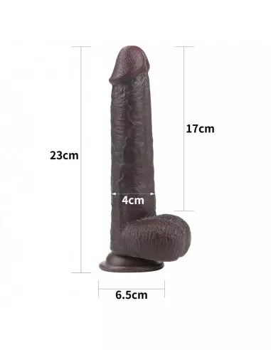 9'' Sliding Skin Dual Layer Dong Brown Dildó Dongok - Dildók Lovetoy