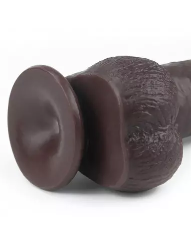 9'' Sliding Skin Dual Layer Dong Brown Dildó Dongok - Dildók Lovetoy