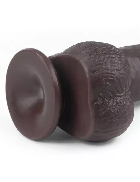9'' Sliding Skin Dual Layer Dong Brown Dildó Dongok - Dildók Lovetoy