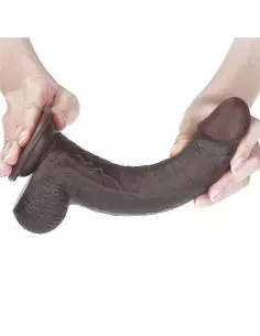 9'' Sliding Skin Dual Layer Dong Brown Dildó Dongok - Dildók Lovetoy 2