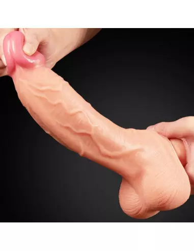 10" Dual Layer Platinum Silicone Cock Dildó Dongok - Dildók Lovetoy
