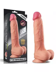 10" Dual Layer Platinum Silicone Cock Dildó Dongok - Dildók Lovetoy