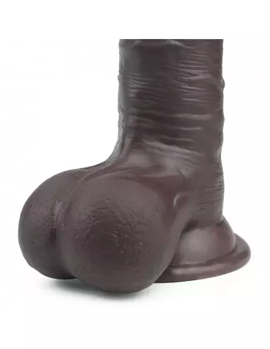 7.8'' Sliding Skin Dual Layer Dong Brown Dildó Dongok - Dildók Lovetoy