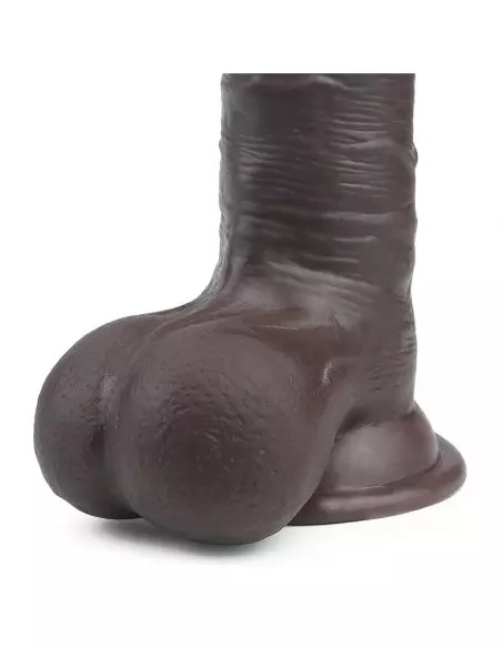 7.8'' Sliding Skin Dual Layer Dong Brown Dildó Dongok - Dildók Lovetoy