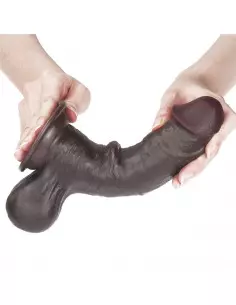 7.8'' Sliding Skin Dual Layer Dong Brown Dildó Dongok - Dildók Lovetoy 2