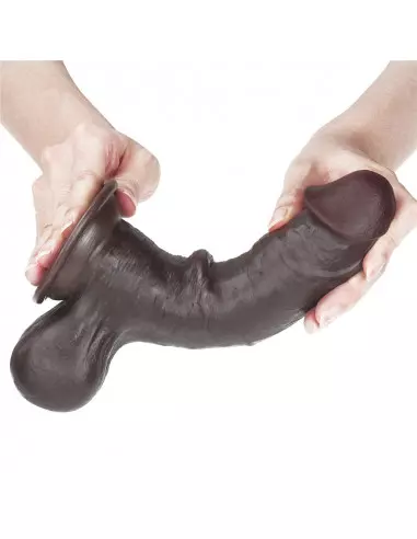 7.8'' Sliding Skin Dual Layer Dong Brown Dildó Dongok - Dildók Lovetoy