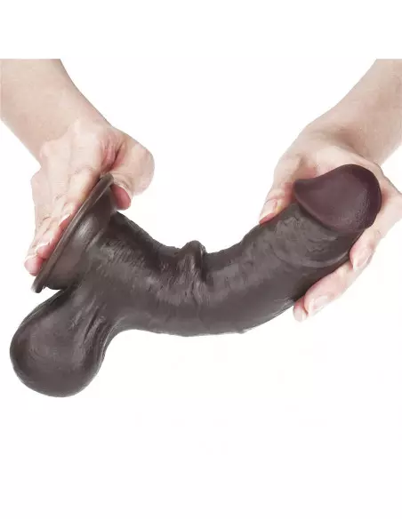 7.8'' Sliding Skin Dual Layer Dong Brown Dildó Dongok - Dildók Lovetoy