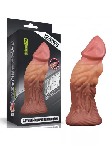 7.0'' Dual layered Platinum Silicone Plug Dildó Dongok - Dildók Lovetoy