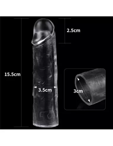 Flawless Clear Penis Sleeve Add 1'' Péniszköpeny Péniszköpenyek - Hosszabítók Lovetoy