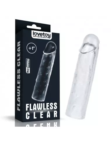 Flawless Clear Penis Sleeve Add 1'' Péniszköpeny Péniszköpenyek - Hosszabítók Lovetoy