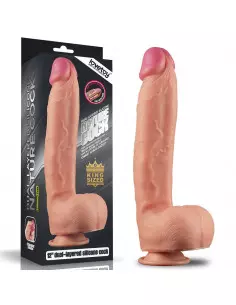 12" Dual Layered Platinum Silicone Cock 1 Dildó Dongok - Dildók Lovetoy