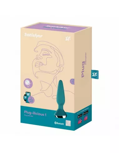 Plug-ilicious 1 petrol Okos Vibrátor Fenékdugók Satisfyer