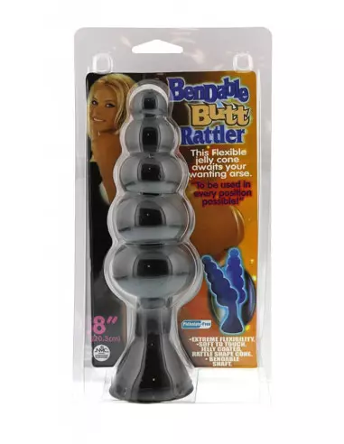 Bendable Butt Rattler Black Fenékdugó Fenékdugók Nmc