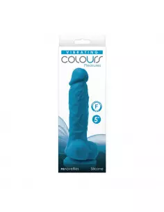 Colours - Pleasures - 5" Dildo - Blue Vibrátor Realisztikus vibrátorok NS Toys