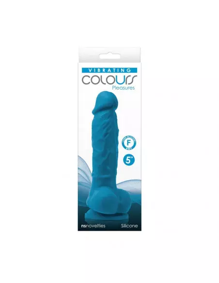 Colours - Pleasures - 5" Dildo - Blue Vibrátor Realisztikus vibrátorok NS Toys