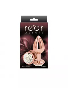 Rear Assets - Rose - Medium - White Fenékdugó Fenékdugók NS Toys