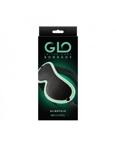 GLO Bondage - Blindfold - Green Szemkötő Maszkok - Szemkötők - Fejfedők NS Toys