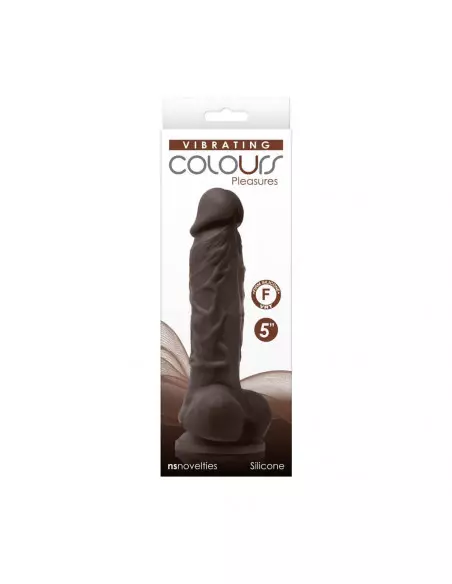 Colours - Pleasures - 5" Dildo - Dark Brown Vibrátor Realisztikus vibrátorok NS Toys