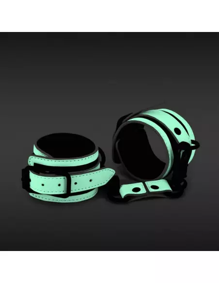 GLO Bondage - Wrist Cuff - Green Bilincs Bilincsek - Kötözők NS Toys GLO Bondage - Wrist Cuff - Green Bilincs Bilincsek - Kötözők NS Toys