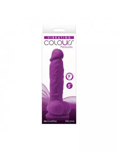 Colours - Pleasures - 5" Dildo - Purple Vibrátor Realisztikus vibrátorok NS Toys