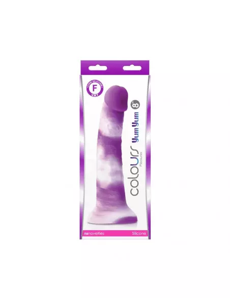 Colours - Pleasures - Yum Yum 8" Dildó - Purple Dongok - Dildók NS Toys