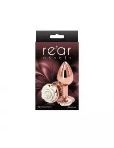 Rear Assets - Rose - Small - White Fenékdugó Fenékdugók NS Toys