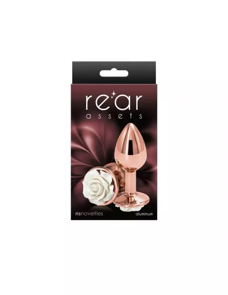 Rear Assets - Rose - Small - White Fenékdugó Fenékdugók NS Toys