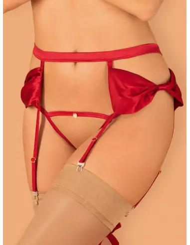 Rubinesa garter belt & crotchles thong S/M Harisnyák - Harisnyatartók Obsessive
