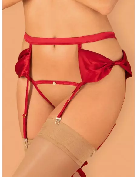Rubinesa garter belt & crotchles thong S/M Harisnyák - Harisnyatartók Obsessive