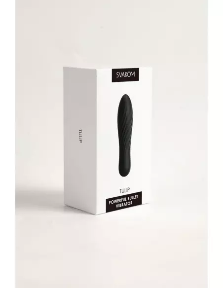 Tulip black Vibrátor Mini vibrátorok és tojások Svakom
