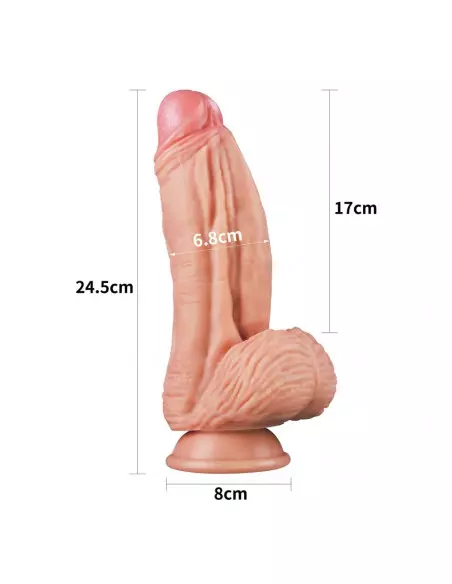 10" Dual-Layered Silicone Cock Dildó Dongok - Dildók Lovetoy