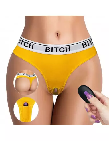 Bitch Vibrating Panties L Vibrátor Női fehérneműk Lovetoy