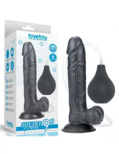 9'' Squirt Extreme Dildó - Black Dongok - Dildók Lovetoy