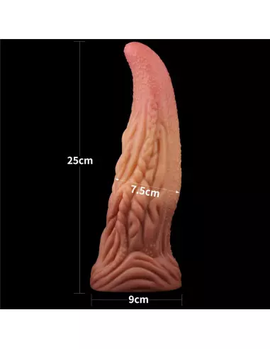 10'' Dual layered Platinum Silicone Tongue Dildó Dongok - Dildók Lovetoy