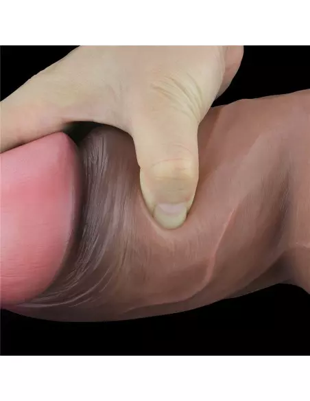 7" Dual-Layered Silicone Nature Cock Brown Dildó Dongok - Dildók Lovetoy