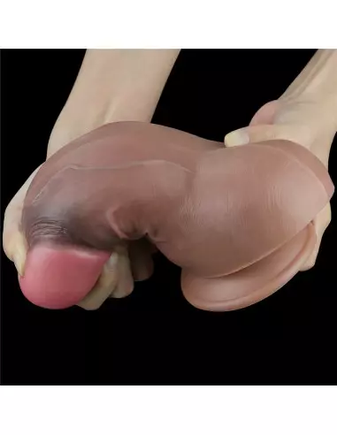 7" Dual-Layered Silicone Nature Cock Brown Dildó Dongok - Dildók Lovetoy