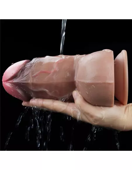 7" Dual-Layered Silicone Nature Cock Brown Dildó Dongok - Dildók Lovetoy