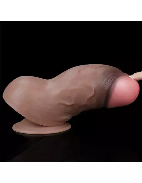 7" Dual-Layered Silicone Nature Cock Brown Dildó Dongok - Dildók Lovetoy