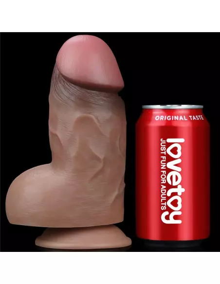 7" Dual-Layered Silicone Nature Cock Brown Dildó Dongok - Dildók Lovetoy