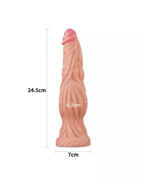 9.5" Dual-Layered Sillicone Cock Dildó Dongok - Dildók Lovetoy