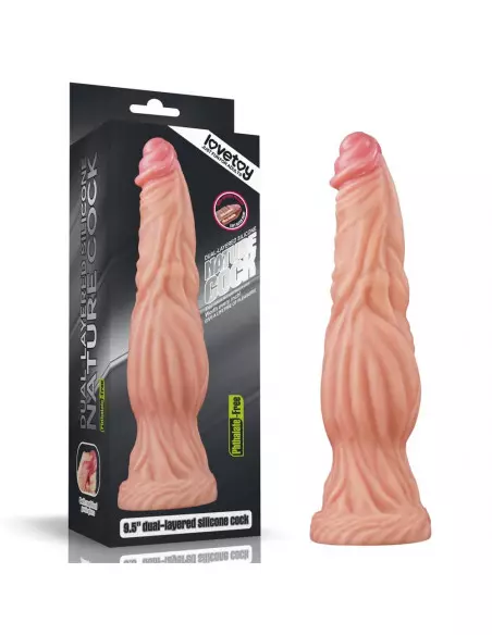 9.5" Dual-Layered Sillicone Cock Dildó Dongok - Dildók Lovetoy