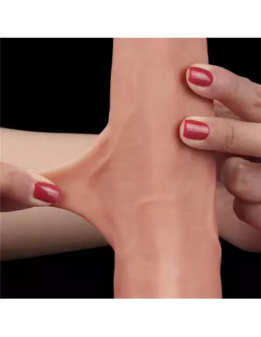 8.5'' Sliding Skin Dual Layer Dong - Whole Testicle Dildó Dongok - Dildók Lovetoy