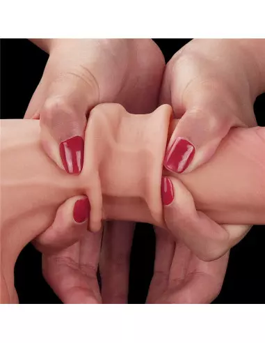 8.5'' Sliding Skin Dual Layer Dong - Whole Testicle Dildó Dongok - Dildók Lovetoy