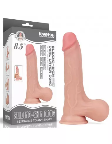 8.5'' Sliding Skin Dual Layer Dong - Whole Testicle Dildó Dongok - Dildók Lovetoy