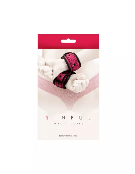 Sinful Wrist Cuffs Pink Bilincs Bilincsek - Kötözők NS Toys