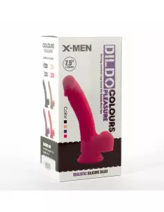 X-MEN 7.5" Dildó Colours Pleasure Black 2 Dongok - Dildók X-Men