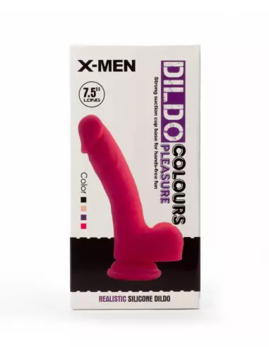 X-MEN 7.5" Dildó Colours Pleasure Black 2 Dongok - Dildók X-Men