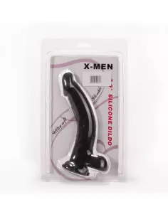 X-MEN 7.9" Silicone Dildó Black Dongok - Dildók X-Men