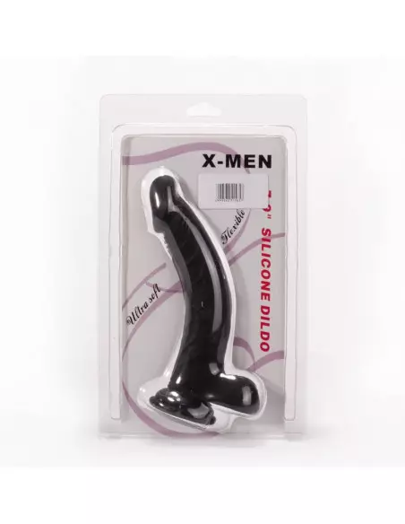 X-MEN 7.9" Silicone Dildó Black Dongok - Dildók X-Men