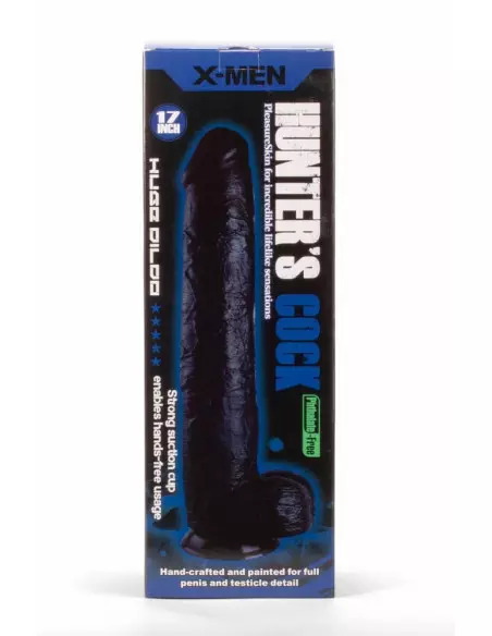X-MEN Hunter's 17" Cock Black Dildó Dongok - Dildók X-Men